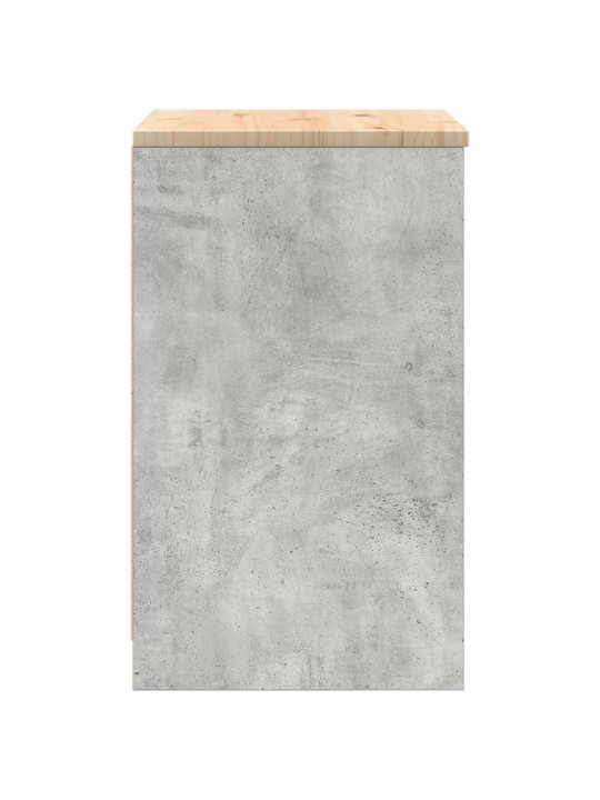 Autotallin säilytyskaappi betoni harmaa 60x51x85 cm täysi mänty