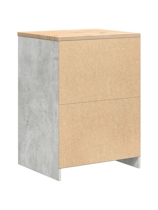 Autotallin säilytyskaappi betoni harmaa 60x51x85 cm täysi mänty