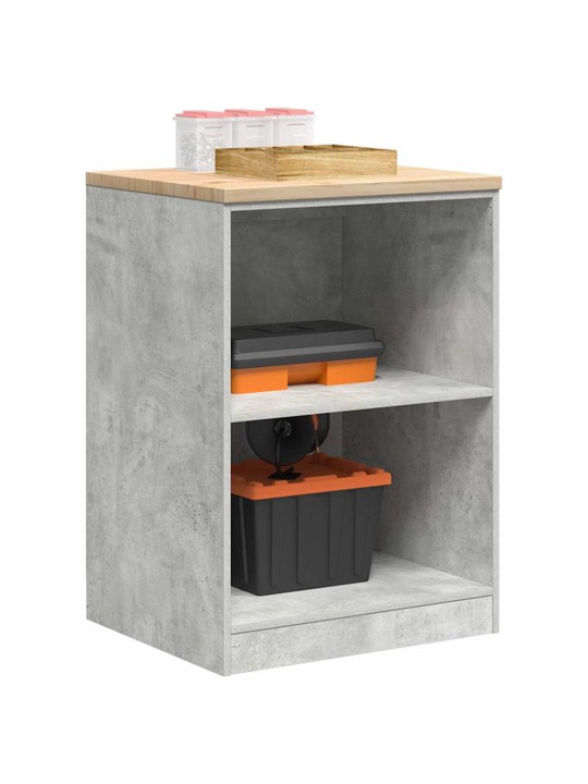 Autotallin säilytyskaappi betoni harmaa 60x51x85 cm täysi mänty