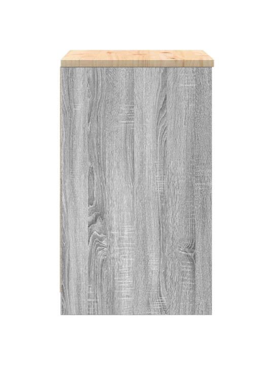 Autotallin säilytyskaappi harmaa sonoma 60x51x85 cm täysi mänty