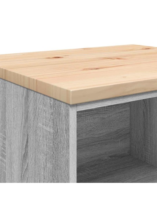 Autotallin säilytyskaappi harmaa sonoma 60x51x85 cm täysi mänty