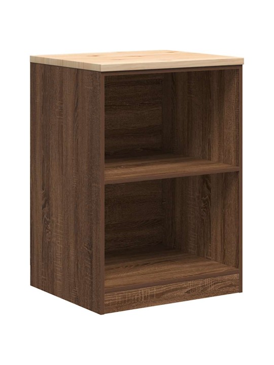 Autotallin säilytyskaappi ruskea tammi 60x51x85 cm täysi mänty