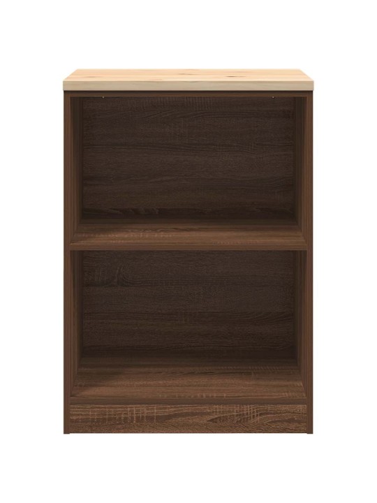 Autotallin säilytyskaappi ruskea tammi 60x51x85 cm täysi mänty