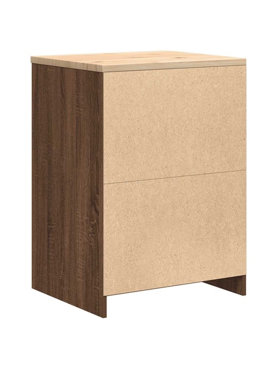 Autotallin säilytyskaappi ruskea tammi 60x51x85 cm täysi mänty