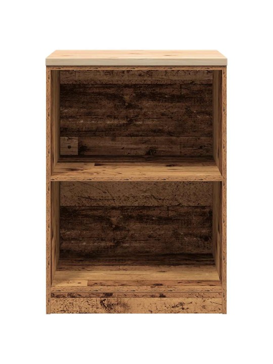 Autotallin säilytyskaappi vanha puu 60x51x85 cm täysi mänty