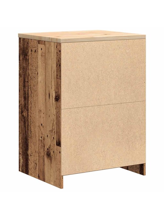 Autotallin säilytyskaappi vanha puu 60x51x85 cm täysi mänty