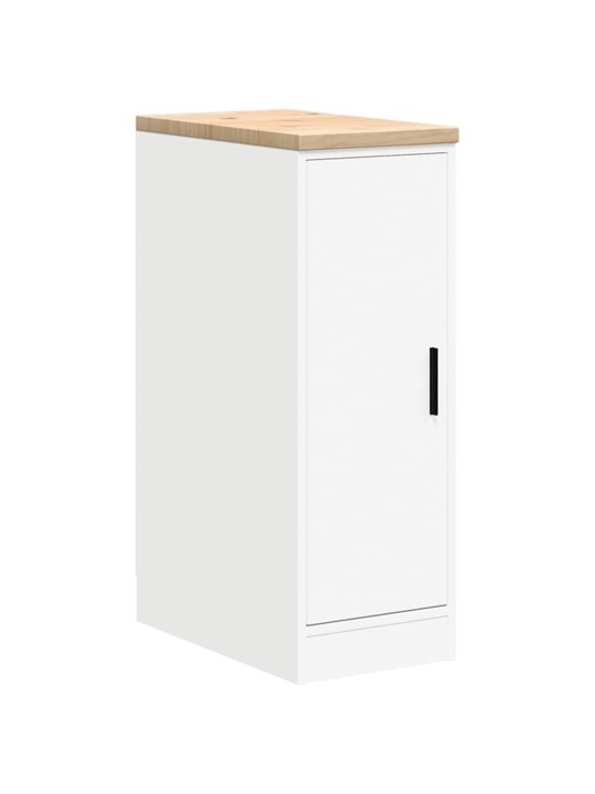 Autotallin säilytyskaappi valkoinen 30x51x85 cm täysi mänty