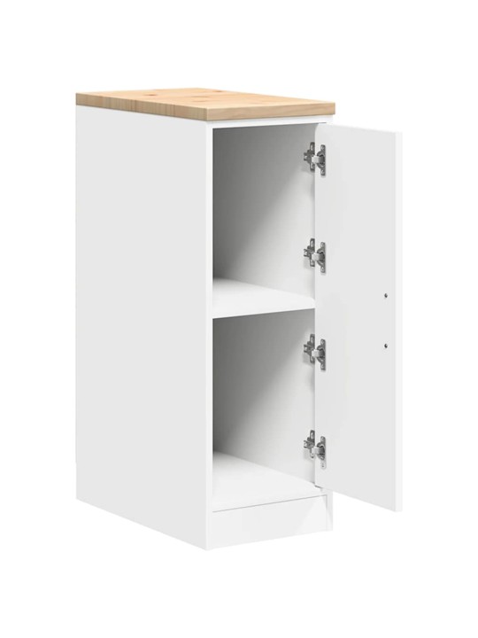 Autotallin säilytyskaappi valkoinen 30x51x85 cm täysi mänty