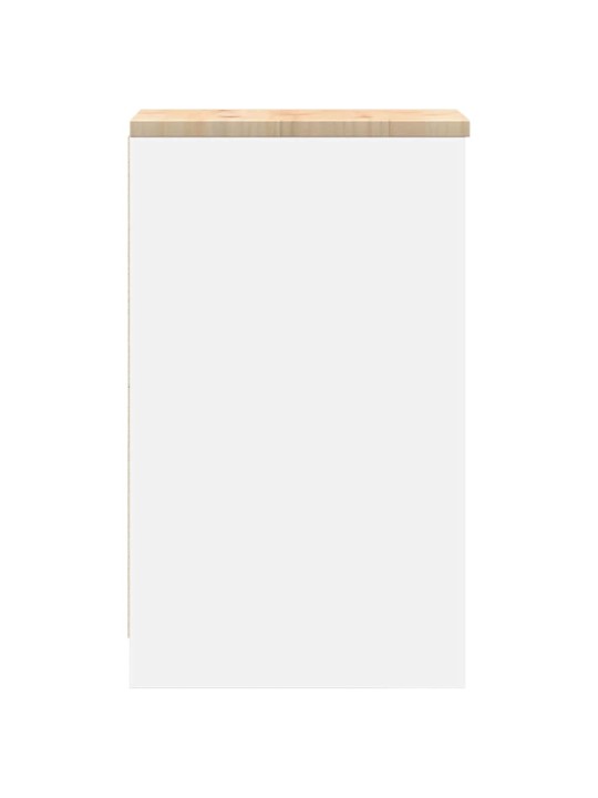 Autotallin säilytyskaappi valkoinen 30x51x85 cm täysi mänty