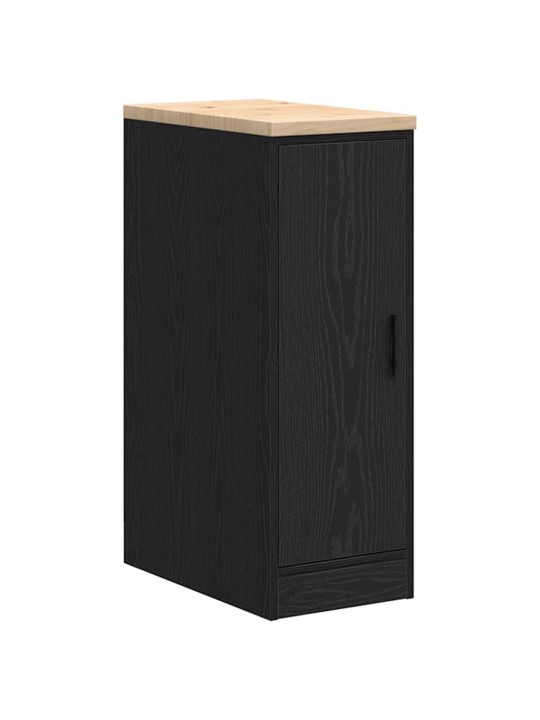 Autotallin säilytyskaappi musta 30x51x85 cm täysi mänty