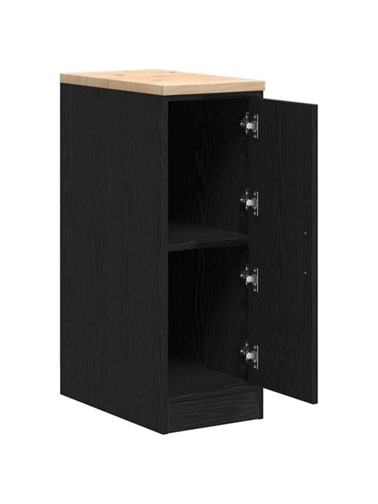 Autotallin säilytyskaappi musta 30x51x85 cm täysi mänty