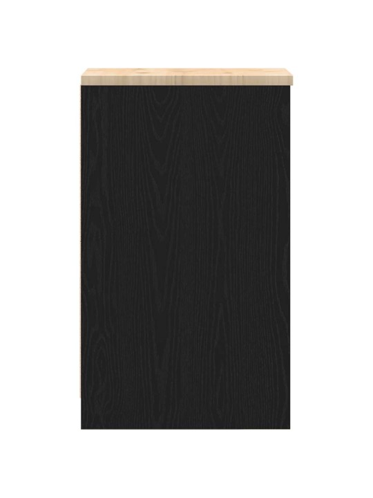 Autotallin säilytyskaappi musta 30x51x85 cm täysi mänty