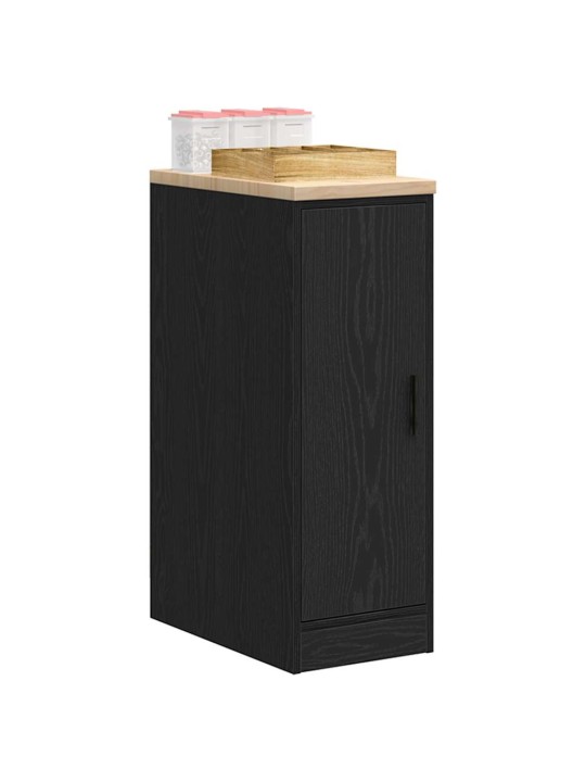 Autotallin säilytyskaappi musta 30x51x85 cm täysi mänty