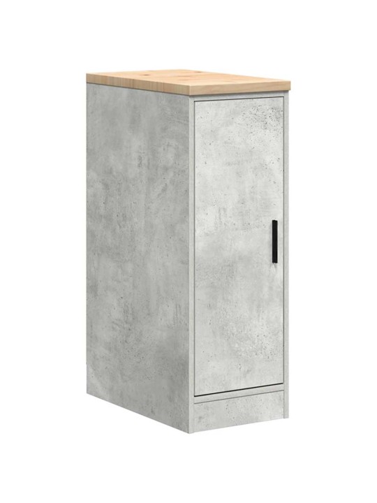 Autotallin säilytyskaappi betoni harmaa 30x51x85 cm täysi mänty