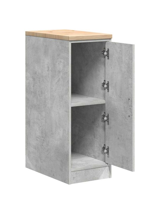 Autotallin säilytyskaappi betoni harmaa 30x51x85 cm täysi mänty