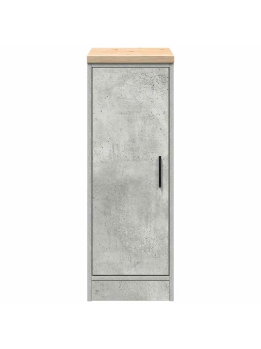 Autotallin säilytyskaappi betoni harmaa 30x51x85 cm täysi mänty