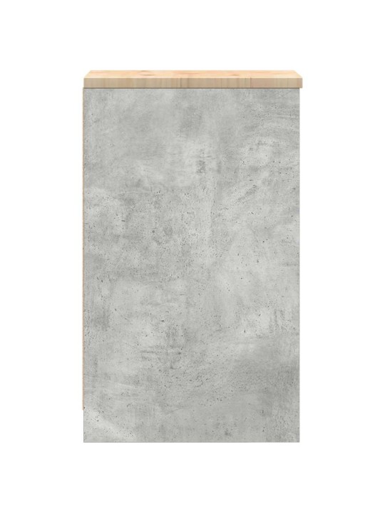 Autotallin säilytyskaappi betoni harmaa 30x51x85 cm täysi mänty
