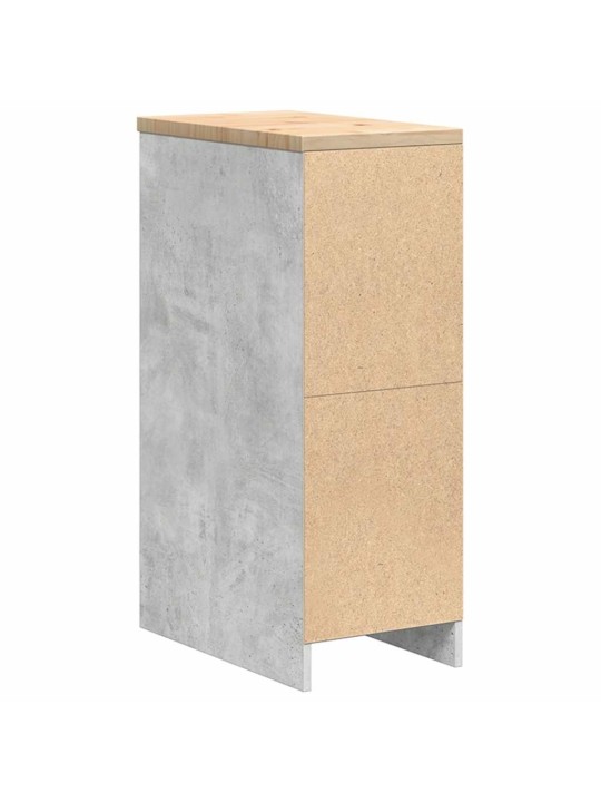 Autotallin säilytyskaappi betoni harmaa 30x51x85 cm täysi mänty