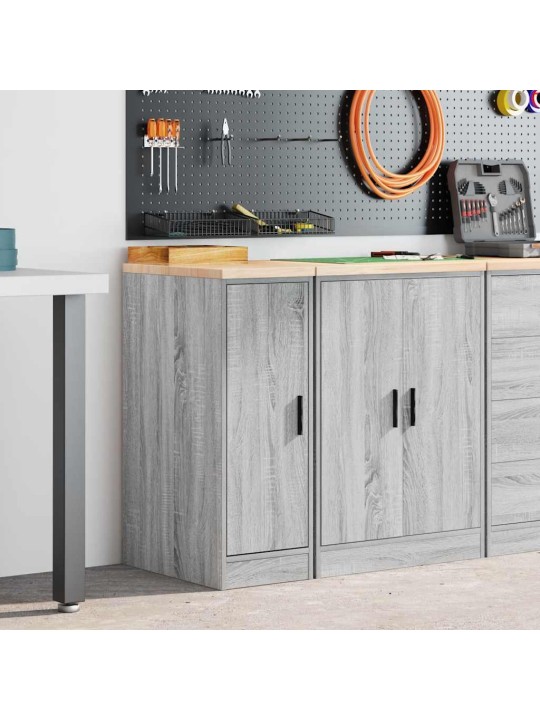 Autotallin säilytyskaappi harmaa sonoma 30x51x85 cm täysi mänty