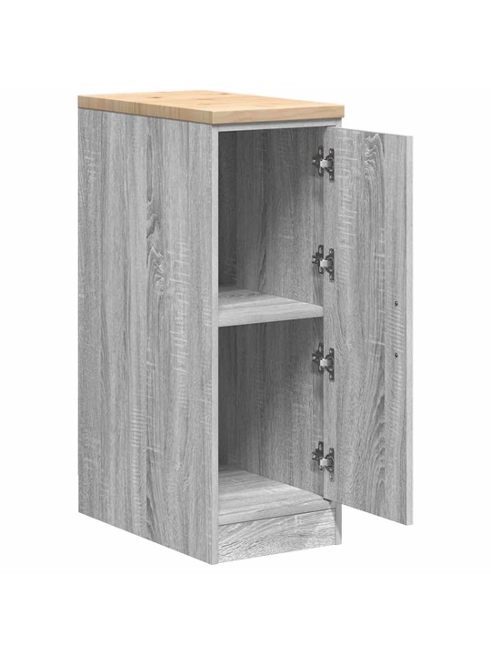 Autotallin säilytyskaappi harmaa sonoma 30x51x85 cm täysi mänty