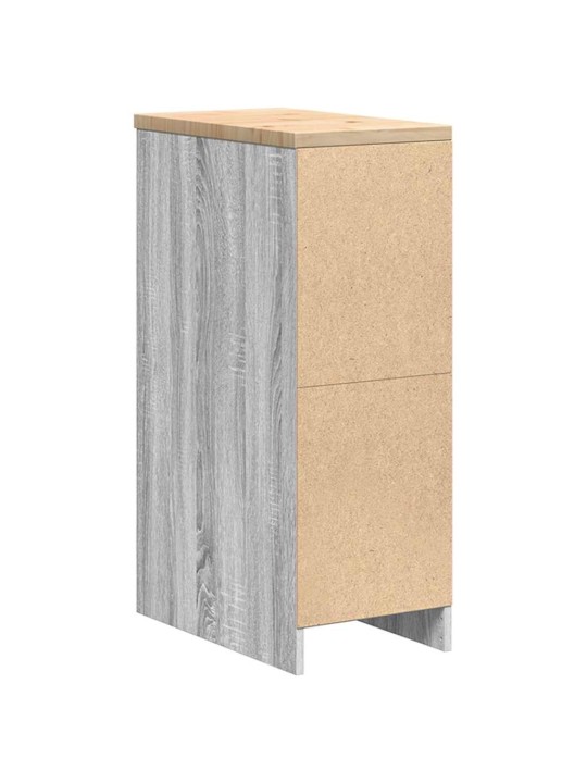 Autotallin säilytyskaappi harmaa sonoma 30x51x85 cm täysi mänty
