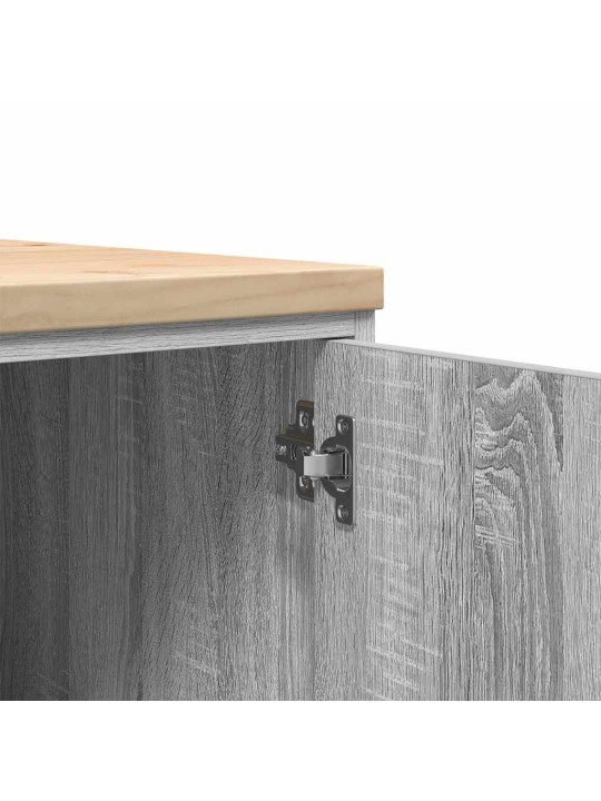 Autotallin säilytyskaappi harmaa sonoma 30x51x85 cm täysi mänty