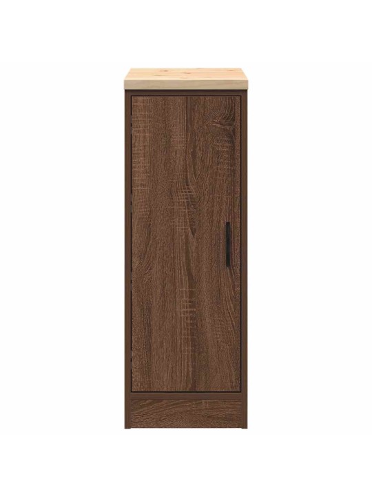 Autotallin säilytyskaappi ruskea tammi 30x51x85 cm täysi mänty