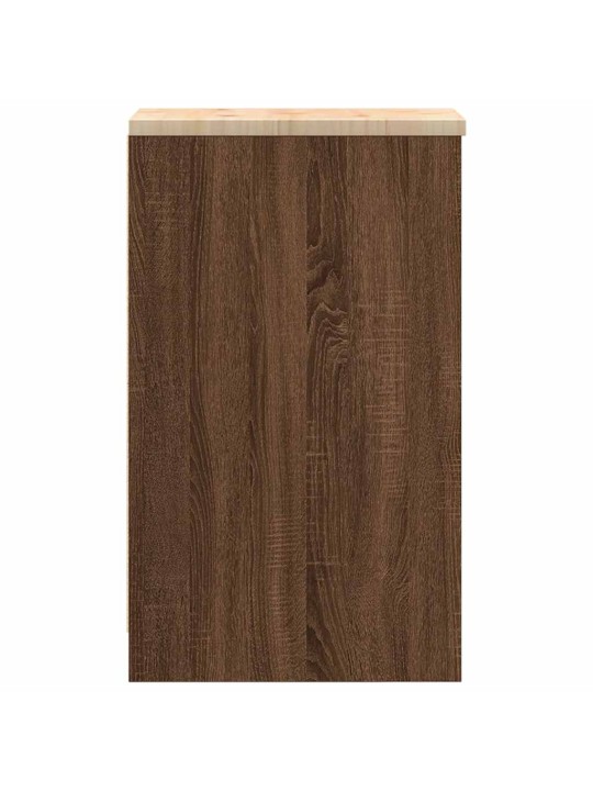 Autotallin säilytyskaappi ruskea tammi 30x51x85 cm täysi mänty