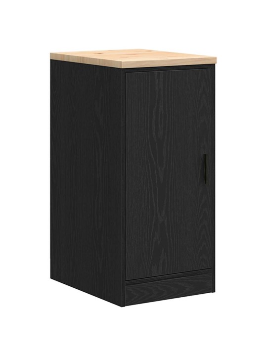 Autotallin säilytyskaappi musta 40x51x85 cm täysi mänty