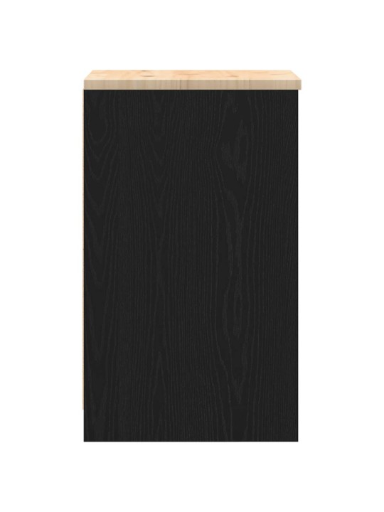 Autotallin säilytyskaappi musta 40x51x85 cm täysi mänty