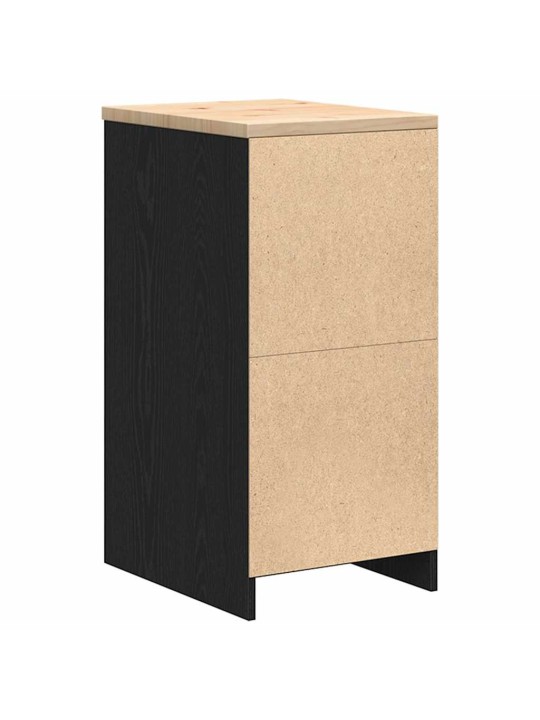 Autotallin säilytyskaappi musta 40x51x85 cm täysi mänty
