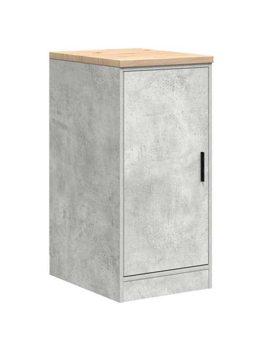 Autotallin säilytyskaappi betoni harmaa 40x51x85 cm täysi mänty