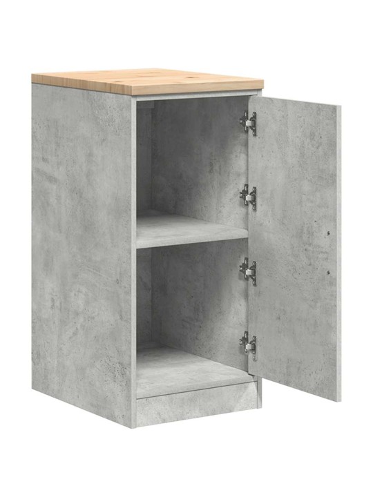 Autotallin säilytyskaappi betoni harmaa 40x51x85 cm täysi mänty
