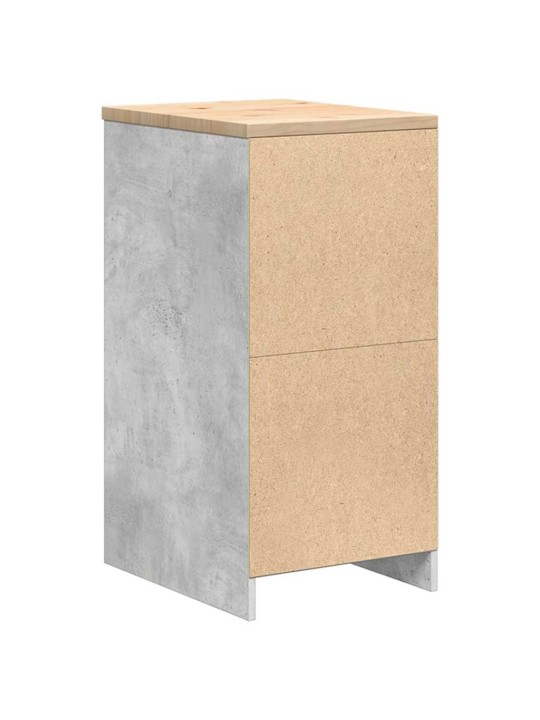 Autotallin säilytyskaappi betoni harmaa 40x51x85 cm täysi mänty