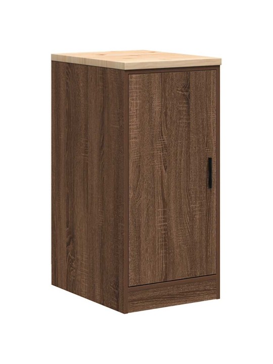 Autotallin säilytyskaappi ruskea tammi 40x51x85 cm täysi mänty
