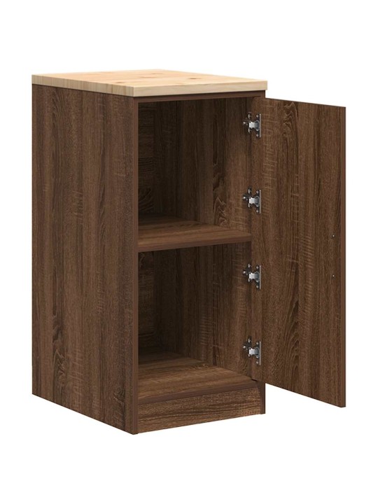 Autotallin säilytyskaappi ruskea tammi 40x51x85 cm täysi mänty