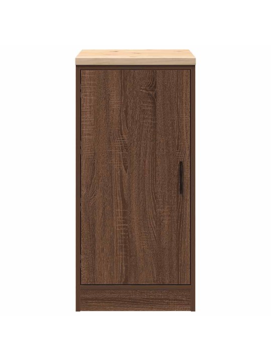 Autotallin säilytyskaappi ruskea tammi 40x51x85 cm täysi mänty