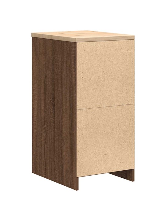 Autotallin säilytyskaappi ruskea tammi 40x51x85 cm täysi mänty