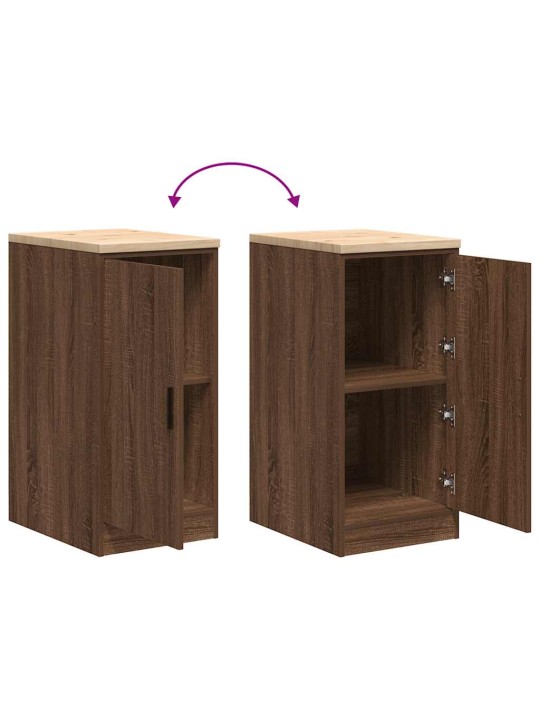 Autotallin säilytyskaappi ruskea tammi 40x51x85 cm täysi mänty