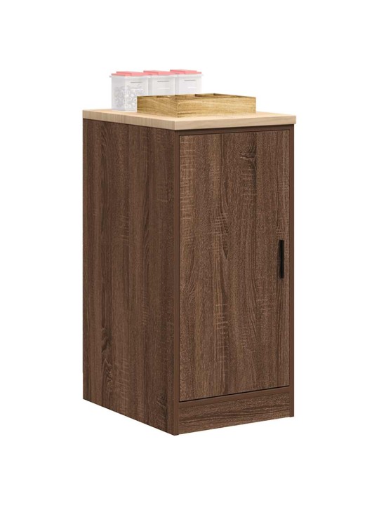 Autotallin säilytyskaappi ruskea tammi 40x51x85 cm täysi mänty
