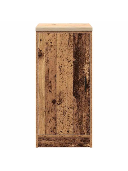 Autotallin säilytyskaappi vanha puu 40x51x85 cm täysi mänty