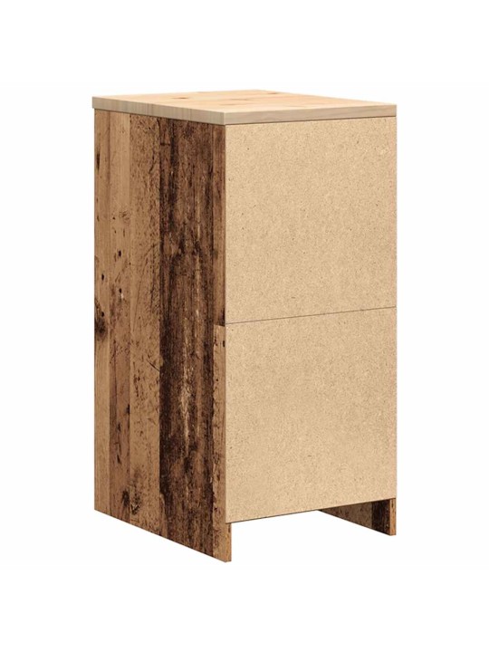 Autotallin säilytyskaappi vanha puu 40x51x85 cm täysi mänty