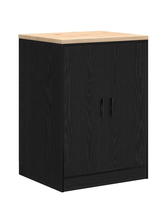Autotallin säilytyskaappi musta 60x51x85 cm täysi mänty