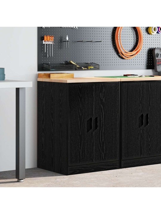 Autotallin säilytyskaappi musta 60x51x85 cm täysi mänty