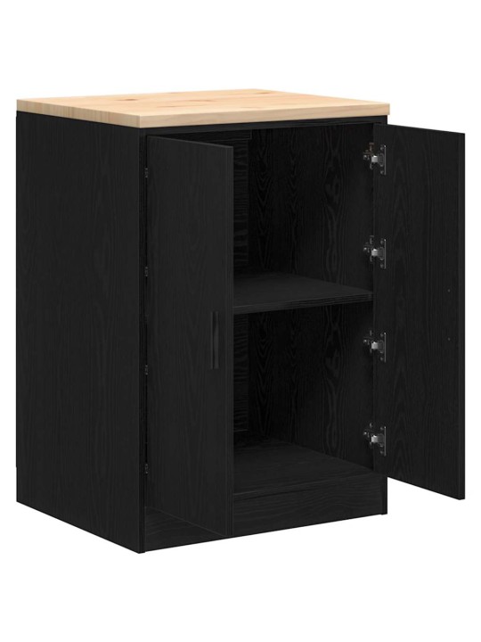 Autotallin säilytyskaappi musta 60x51x85 cm täysi mänty