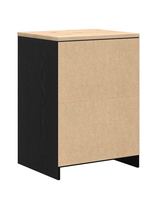 Autotallin säilytyskaappi musta 60x51x85 cm täysi mänty