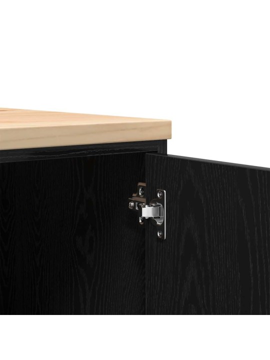 Autotallin säilytyskaappi musta 60x51x85 cm täysi mänty