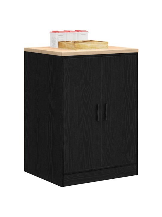 Autotallin säilytyskaappi musta 60x51x85 cm täysi mänty