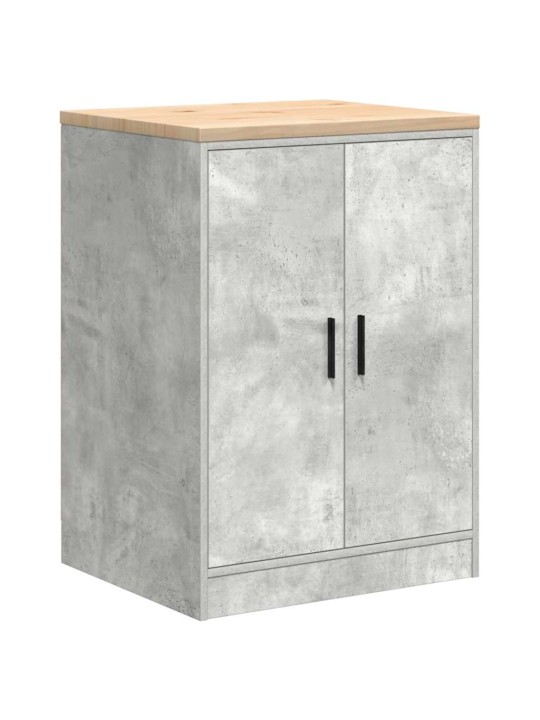 Autotallin säilytyskaappi betoni harmaa 60x51x85 cm täysi mänty