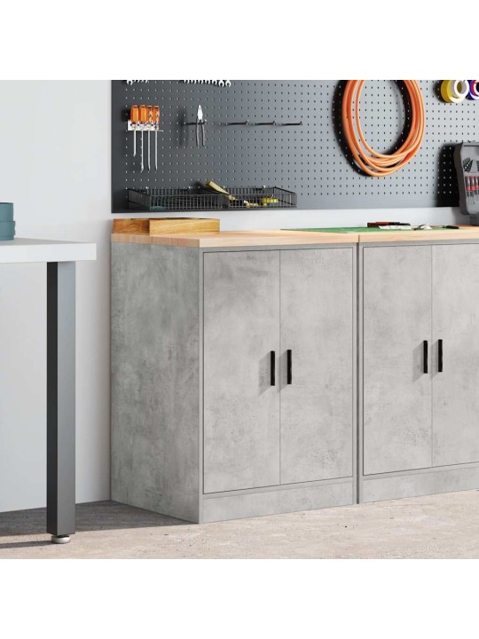 Autotallin säilytyskaappi betoni harmaa 60x51x85 cm täysi mänty